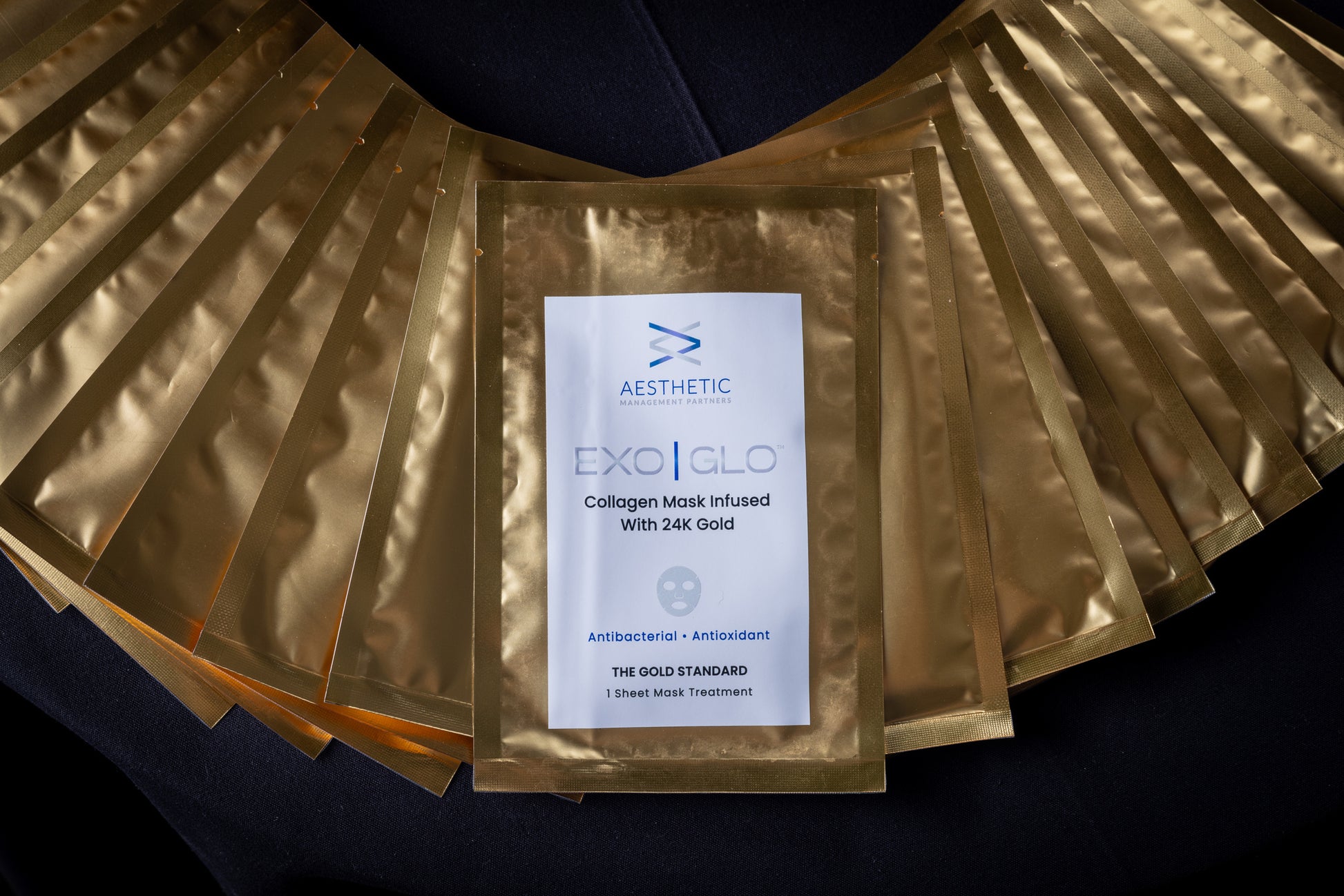 EXO|GLO Collagen Masks Infused with 24K Gold - aqueous.
