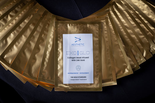 EXO|GLO Collagen Masks Infused with 24K Gold - aqueous.